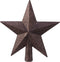 Glitter kerstboom ster piek/topper van kunststof 19 cm - mahonie bruin - Kerstversiering