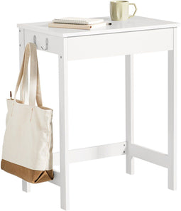 SoBuy FWT43-W - Bureau - Compact 60x40cm met Lade & Zijhaken - Wit