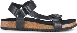 PS Poelman Amon - Dames Faux PU Sandalen met Klittenband - Zwart - Maat 37