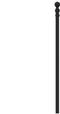 vidaXL - Hoofdbord - 193 - cm - metaal - zwart