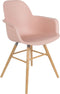 Zuiver Albert Kuip Eetkamerstoelen met armleuning Roze - Set van 2