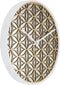 NeXtime - Wandklok - 50 cm - Hout/Spiegel - Wit - 'Bella Mirror'