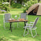 Woltu Opvouwbare Campingtafel - Aluminium - Houtkleurig - 90 x 60 cm - Verstelbare Hoogte