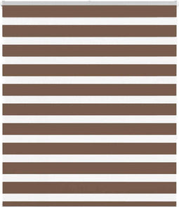 vidaXL - Zebra - rolgordijn - 125x150 - cm - stofbreedte - 120,9cm - polyester - bruin