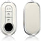 Autosleutel hoesje - TPU Sleutelhoesje - Sleutelcover - Autosleutelhoes - Geschikt voor Fiat 500 - wit - A3 - Fiat 500, Fiat 500L, Fiat 500X, Fiat 500, Fiat Tipo, Fiat Punto, Fiat Egea, Fiat Doblo, Fiat Scudo, Fiat Ducato, Fiat Panda, Abarth - Auto