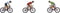 NOCH 0015897 H0 Wielrenners figuren Handbeschilderd, Staand