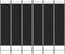vidaXL - Kamerscherm - met - 6 - panelen - 240x200 - cm - stof - zwart