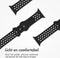imoshion Sport⁺ bandje - Geschikt voor Apple Watch 1, 2, 3, 4, 5, 6, 7, 8, 9, 10 (42 mm), SE - 38/40/41 mm - Zwart - M/L
