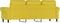 vidaXL - Driezitsbank - 180 - cm - fluweel - geel