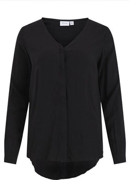 VILA VIPAYA V-NECK L/S SHIRT - Casual overhemd - Lange mouwen - Maat 42