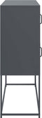 vidaXL - Dressoir - 100,5x39x107 - cm - koudgewalst - staal - antracietkleurig
