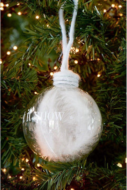 4x Rivièra Maison Christmas Feathers Ornament Dia 10 set van 4