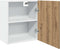 vidaXL - Hangkasten - 2 - st - 50x31x60 - cm - bewerkt - hout - artisanaal - eikenkleur
