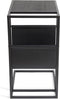 Lifa Living Manhattan - Tijdschriftenhouder - Staal Vegan leer Fineerhout - Zwart - 35x45x63 (LxBxH)