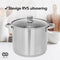 Infinity Goods Soeppan - 9L - Glazen Deksel - RVS - Inductie en Gas - Vaatwasserbestendig - 24 CM