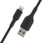 Belkin CAA002bt2M BK - Lightning naar USB kabel - Gevlochten nylon - 2m - zwart