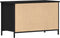 vidaXL - TV-kast - Zwart - Eiken - 80x40x50 - cm - Geengineerd - Hout - en - Staal