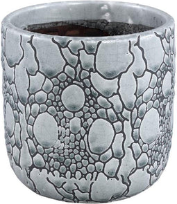 PTMD Bloempot Mathis - 16x16x16 cm - Keramiek - Blauw