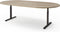 T-poot ovale vergadertafel Quick 240x120cm bladkleur Speciale Kleur framekleur Zwart (RAL9011)