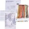 Thea Gouverneur - Borduurpakket met telpatroon - 2062 - Voorgesorteerde DMC Garens - Oranje Klaprozen - Linnen - 45 cm x 47 cm - DIY Kit