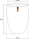 Capi Europe - Vaas Waste Rib NL - Breukbestendig - Terrazzo grijs - Ø38 cm