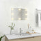vidaXL - Wandspiegel - met - LED-lampen - rechthoekig - glas