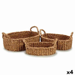 Mandenset Met handvatten Bruin 750 ml 1,5 L 3 L 37 x 23,5 x 17 cm 33 x 20 x 15,5 cm 25 x 16 x 13,...