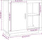 vidaXL - Dressoir - 80x40x75 - cm - grijs - sonoma - eikenkleurig