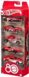 Hot Wheels - 80e Verjaardag 5-Pack - Speelgoedauto's 1:64 met Verzamelverpakking (5 stuks)