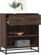 vidaXL - Dressoir - 68x35x76 - cm - bewerkt - hout - bruin - eikenkleur