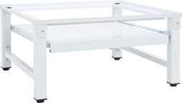 vidaXL - Wasmachineverhoger - met - uittrekbaar - schap - wit