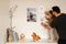 G. Wurm Spaarpot paard - voor kinderen - keramiek - grijs - 16 x 12 x 10 cm - geld sparen