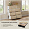 Woltu Ladekast - 10 Lades - 100x30x100 cm - Licht Eiken Wit