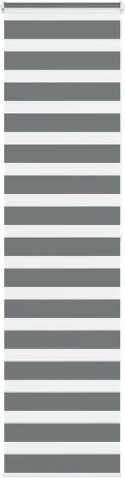 vidaXL - Zebra - rolgordijn - 55x200 - cm - stofbreedte - 50,9 - cm - donkergrijs