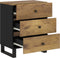 vidaXL - Nachtkastje - 50x33x62 - cm - massief - mangohout - en - bewerkt - hout