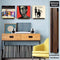 LP houder aan de muur (3-pack) - Platenhouder - Vinyl houder muur - LP rek - premium donker essen