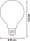 Calex Slimme Lamp - Wifi LED Filament Globe 9,5cm - E27 - Dimbaar - Goud - Warm Wit licht - 7W