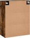 vidaXL - Wandkast - 69,5x34x90 - cm - bewerkt - hout - gerookt - eikenkleurig