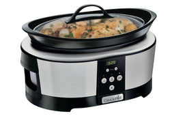 Crock Pot CR605 - Slowcooker - 5.7 liter - 225 Watt - Zilver/Zwart