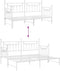 vidaXL - Ligbedframe - met - uitschuifbed - in - Wit - - - 80x200 - cm - Staal