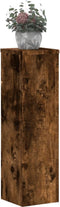 vidaXL - Plantenstandaards - 2 - st - 17x17x60 - cm - bewerkt - hout - gerookt - eiken