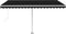 vidaXL - Luifel - handmatig - uittrekbaar - met - LED - 400x300 - cm - antracietkleur
