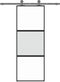 vidaXL - Schuifdeur - 76x205 - cm - gehard - glas - en - aluminium - zwart