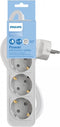 Philips tafelcontacdoos 3 voudig met schakelaar wit