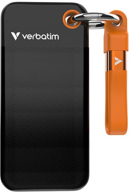 Verbatim Pocket SSD - Extern - 1TB 1000MB/s USB 3.2 Gen2 type-C - Oranje Zwart