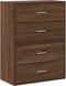 vidaXL - Kasten - met - 2 - lades - 2 - st - 60x31x40 - cm - bewerkt - hout - bruin - eiken