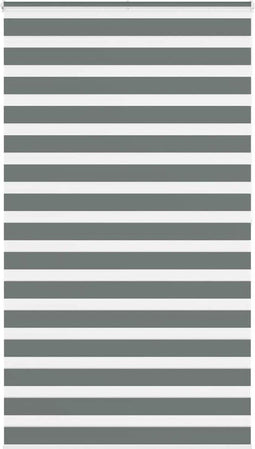 vidaXL - Zebra - rolgordijn - 130x200 - cm - stofbreedte - 125,9 - cm - donkergrijs