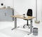 Hoogte verstelbaar bureau T- Poot Work breed 120CM diep 60CM bladkleur Speciale Kleur framekleur Antraciet (Ral 7016)