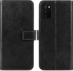 iMoshion Hoesje Geschikt voor Samsung Galaxy A03s Hoesje Met Pasjeshouder - iMoshion Luxe Bookcase - Zwart