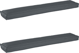 vidaXL - Ligbed - Kussens - voor - Banken - 2 - stuks - Antraciet - 200x40x8 - cm - Oxford - Stof